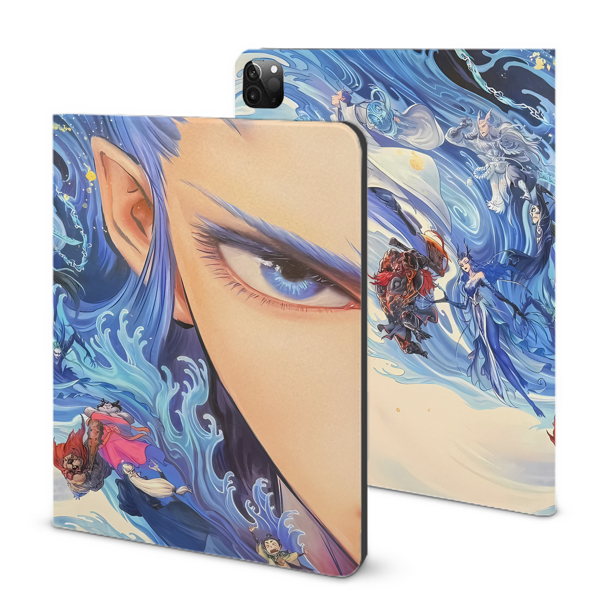 （画像用） Ne Zha 2 ナタ 魔童の大暴れ IPadケース ペンホルダー付き ブックスタイルデザイン